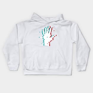 Abstract Minimalist 3D Hand Kids Hoodie